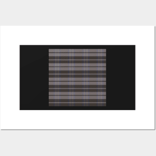 Dark Academia Aesthetic Daviana 1 Hand Drawn Textured Plaid Pattern Posters and Art